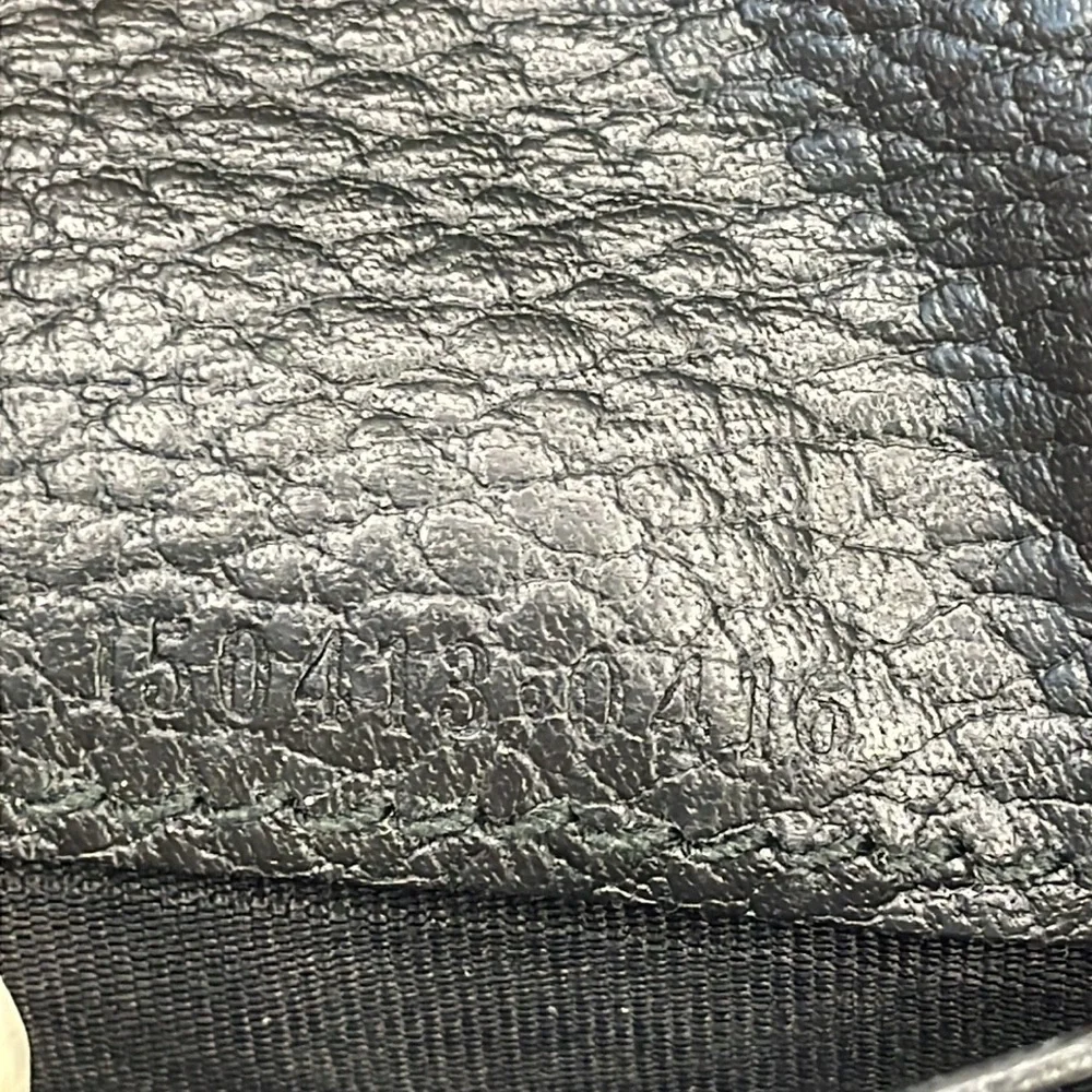 Gucci Bifold Compact Wallet GG Guccissima Monogram Canvas Black Web Tab